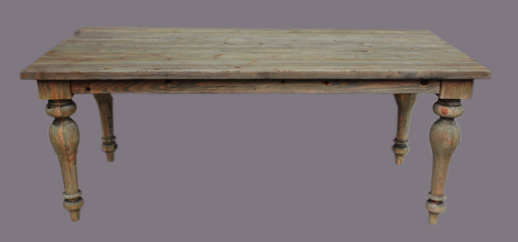 Afd Home Farmhouse Dining Table, Natural Recycled Pine