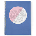 Softcover Not Feeling It 8.5' X 11' Snarky Spiral Notebook/Journal, 120 Wide Ruled Pages, Durable Gloss Laminated Cover, White