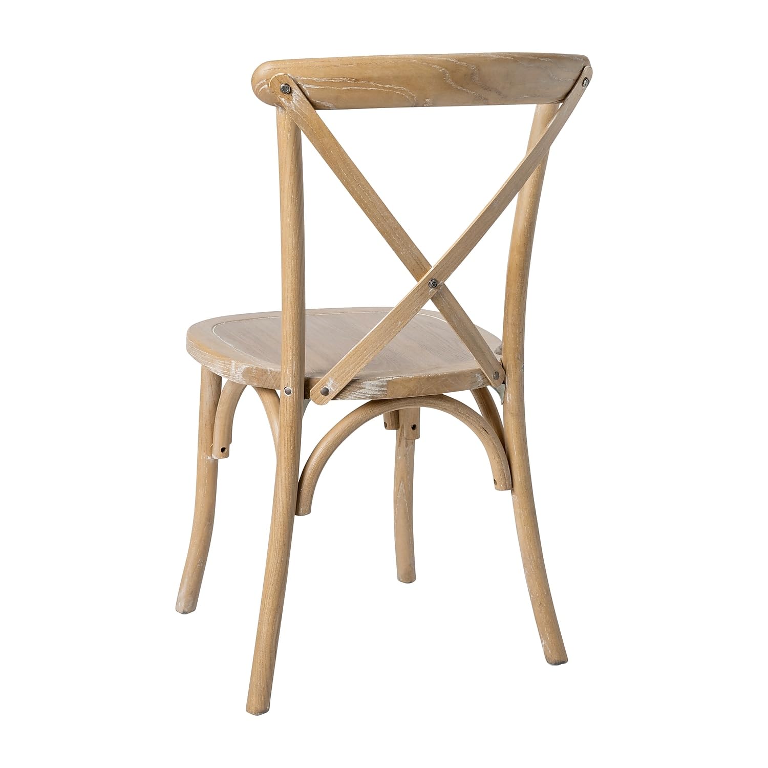 Flash Furniture Advantage Natural With White Grain X-Back Chair