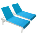 Cotton Craft Pool Lounge Chair Cover - 2 Pack - 100% Cotton - Soft Ringspun Terry Towel Spa Chaise Lounge Chair Cover - Beach Ch