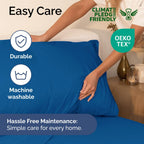 Extra Deep Pocket King Sheets - 4 Piece Breathable & Cooling Bed Sheets - Hotel Luxury Bed Sheet Set - Soft, Wrinkle Free & Comfy - Easily Fits Extra Deep Mattresses - Deep Pocket Royal Blue Sheets