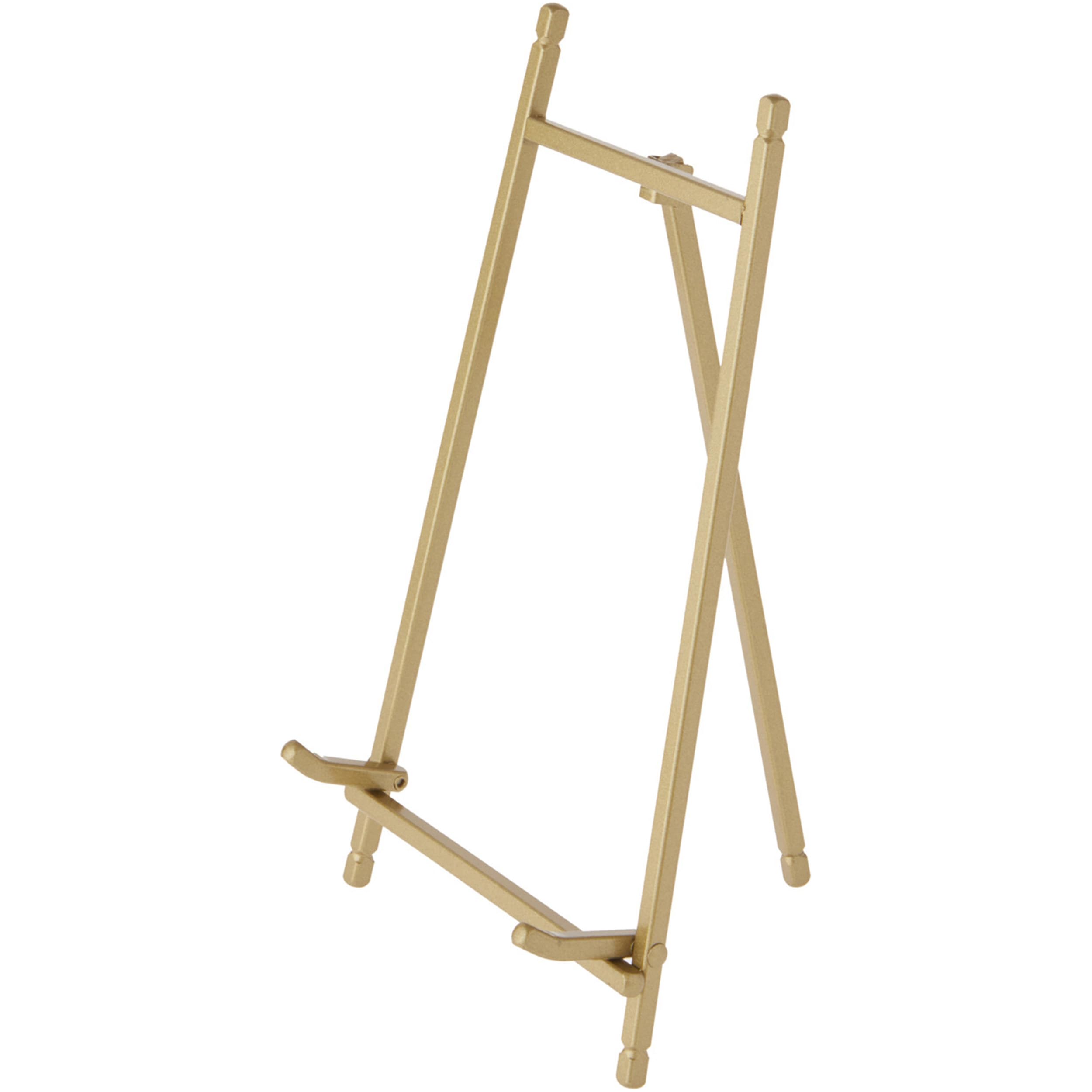 Bards Satin Gold-toned Metal Easel, 9 H x 5.25 W x 6 D, Pack of 2