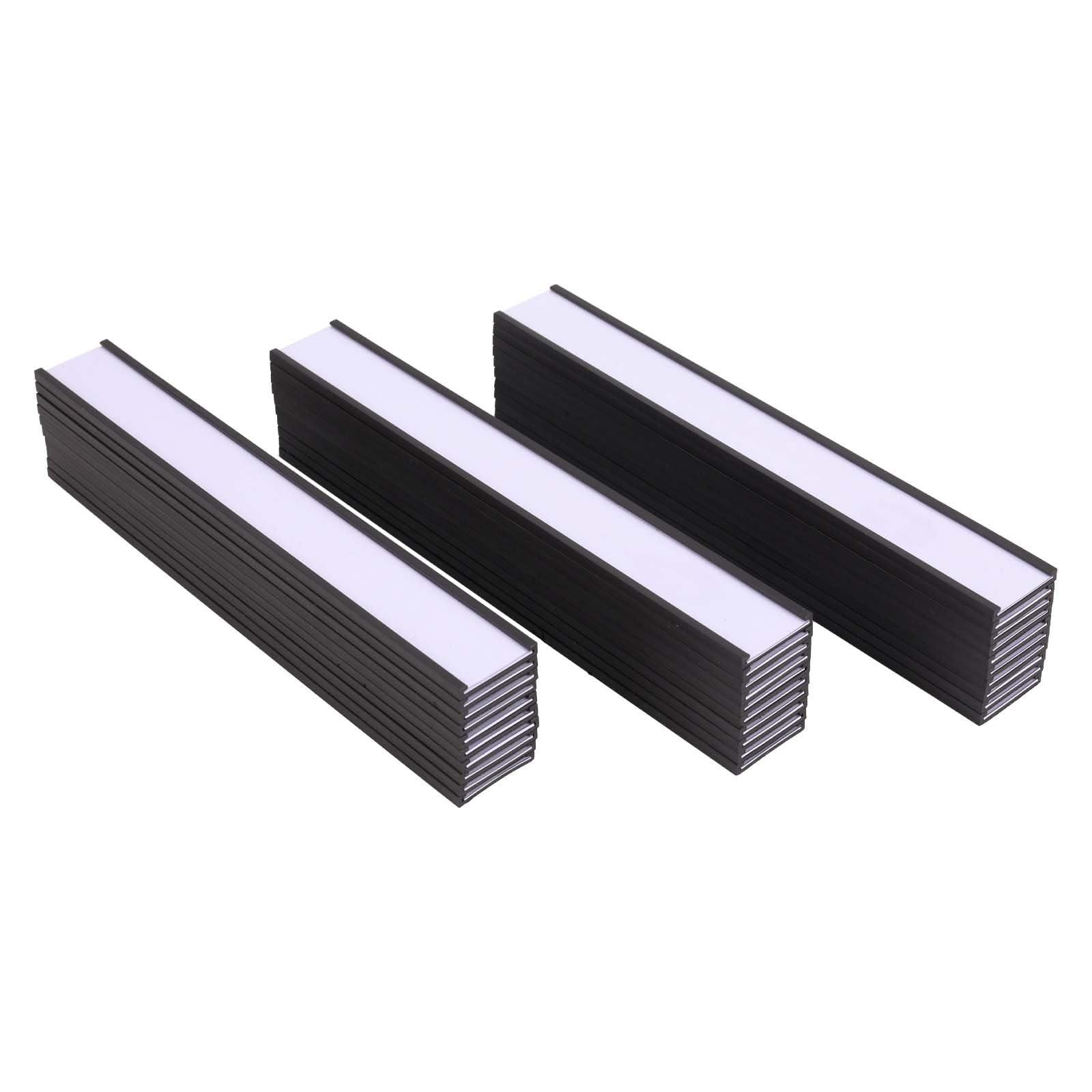 100 Pieces Magnetic Label Holders With Magnets Magnetic Data Card Holders With Clear Plastic Protectors For Metal Shelf, Whitebo