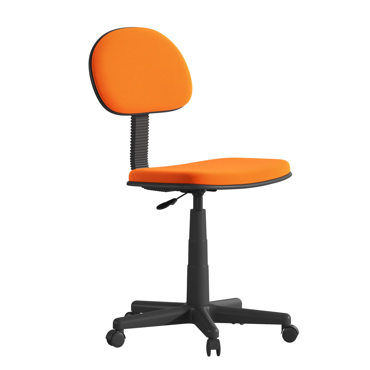 Flash Furniture Harry Low Back Swivel Task Office Chair - Adjustable Light Orange Student Chair with Padded Mesh Seat & Back - Homeschool Study Chair