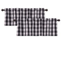 Annlaite 2 Piece Buffalo Checker Farmhouse Thermal Insulated Energy Saving Window Curtain Valance For Living Room/Bedroom/Kitche