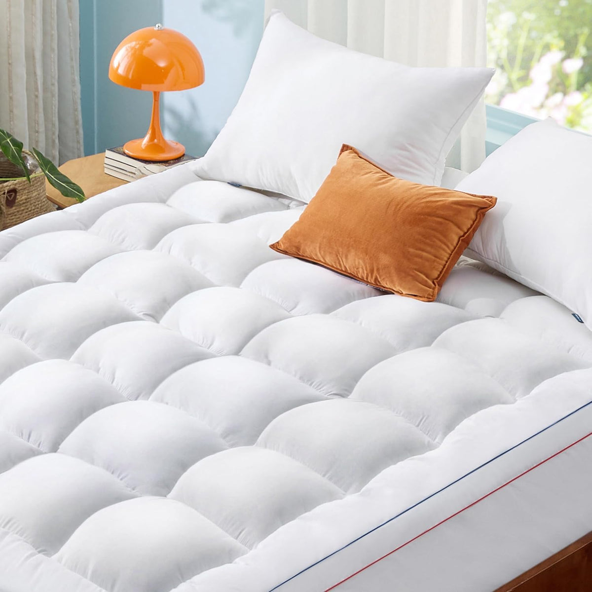 Bedsure Full Size Mattress Topper - Pillow Top Mattress Pad Cover With Deep Pocket Fits Up To 21', Plush Soft Bed Topper For Ba