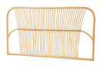 Baxton Studio Laina Modern Bohemian Natural Brown Rattan Queen Size Wall-Mount Headboard