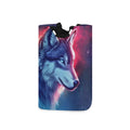 ZRYSMY Wolf Portrait Galaxy 55L Laundry Basket, Waterproof Laundry Hamper  Collapsible, Cool Design, Aluminum Handles for Dorm 