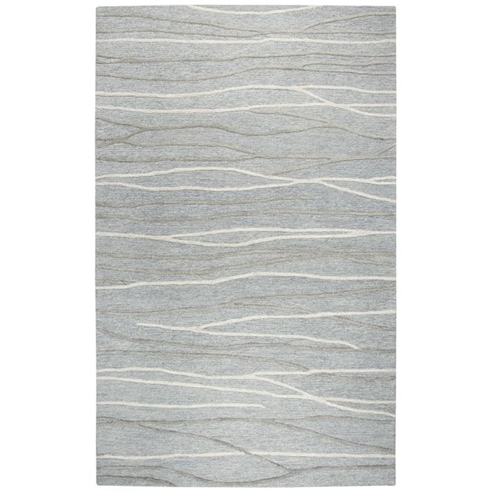 Rizzy Home Alora Decor Geneva 9' X 12' Lines Gray/Ivory Hand-Tufted Area Rug