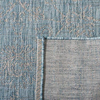 Safavieh Courtyard Collection Accent Rug - 2'3' X 5', Aqua & Grey, Non-Shedding & Easy Care, Indoor/Outdoor & Washable-Ideal For Patio, Backyard, Mudroom (Cy8680-37121)