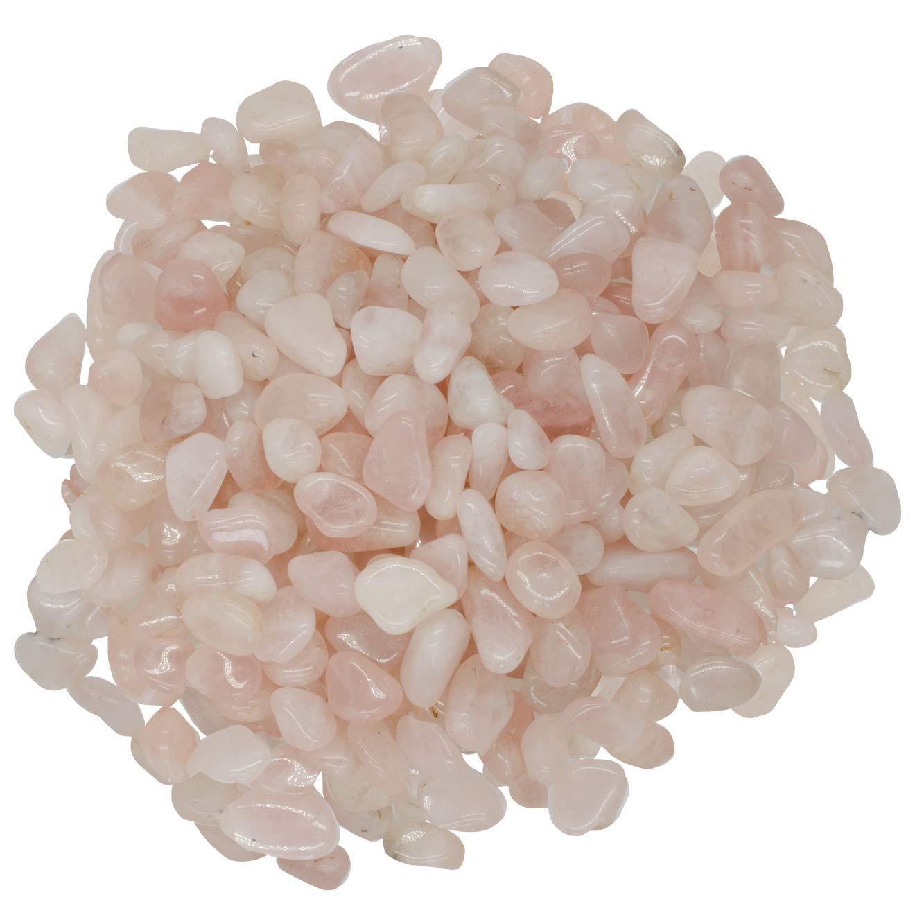 Hypnotic Gems Materials: 1 lb Rose Quartz Tumbled Stones from Africa - XX Small - 0.40 to 0.60 - Polished Rocks and Gemstones fo