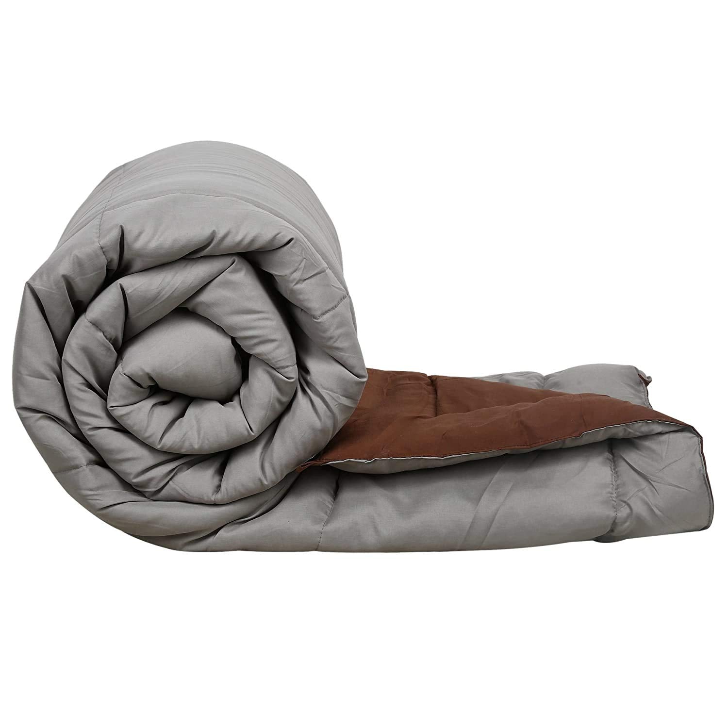 Svt Microfiber 200Tc Comforter (Single Bed_Grey & Coffee)