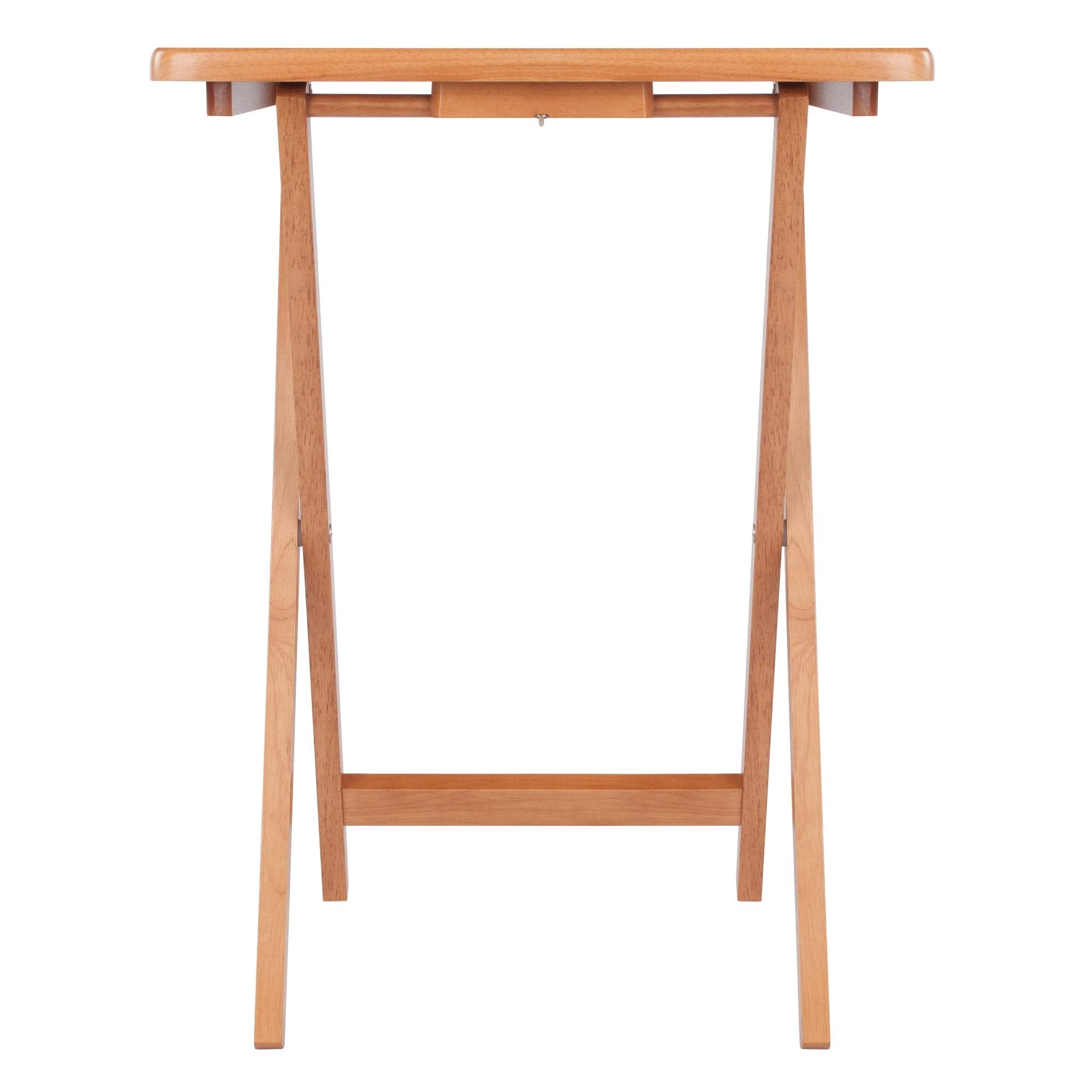 Ergode Wood Sophia 5-Piece Snack Table Set | Folding Tables with Stand - Perfect for Dining and Everyday Use