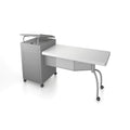 Oklahoma Sound Edupod Series Adjustable 37-Inch -45-Inch H, Teacher'S Desk Lectern Combo, Grey Hammer Tone (Edpd)
