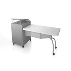 Oklahoma Sound Edupod Series Adjustable 37-Inch -45-Inch H, Teacher'S Desk Lectern Combo, Grey Hammer Tone (Edpd)