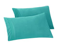 Elegant Comfort Solid Pillowcases 1500 Thread Count Egyptian Quality - Easy Care, Smooth Weave, Wrinkle And Stain Resistant, Easy Slip-On, 2-Piece Set, King Pillowcase, Turquoise