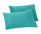 Elegant Comfort Solid Pillowcases 1500 Thread Count Egyptian Quality - Easy Care, Smooth Weave, Wrinkle And Stain Resistant, Easy Slip-On, 2-Piece Set, King Pillowcase, Turquoise