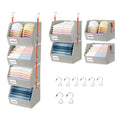 Baesyhom 4 Pcs Modular Closet Organizer  Detachable & Foldable Hanging Storage Cubes, 88L Total Capacity, Heavy Duty Fabric She