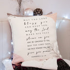 Kongmotree Bible Verse Pillow Cover, Numbers 6:24-26, Scripture Art Pillow Case For Farmhouse Home Office Bedroom Living Room Po