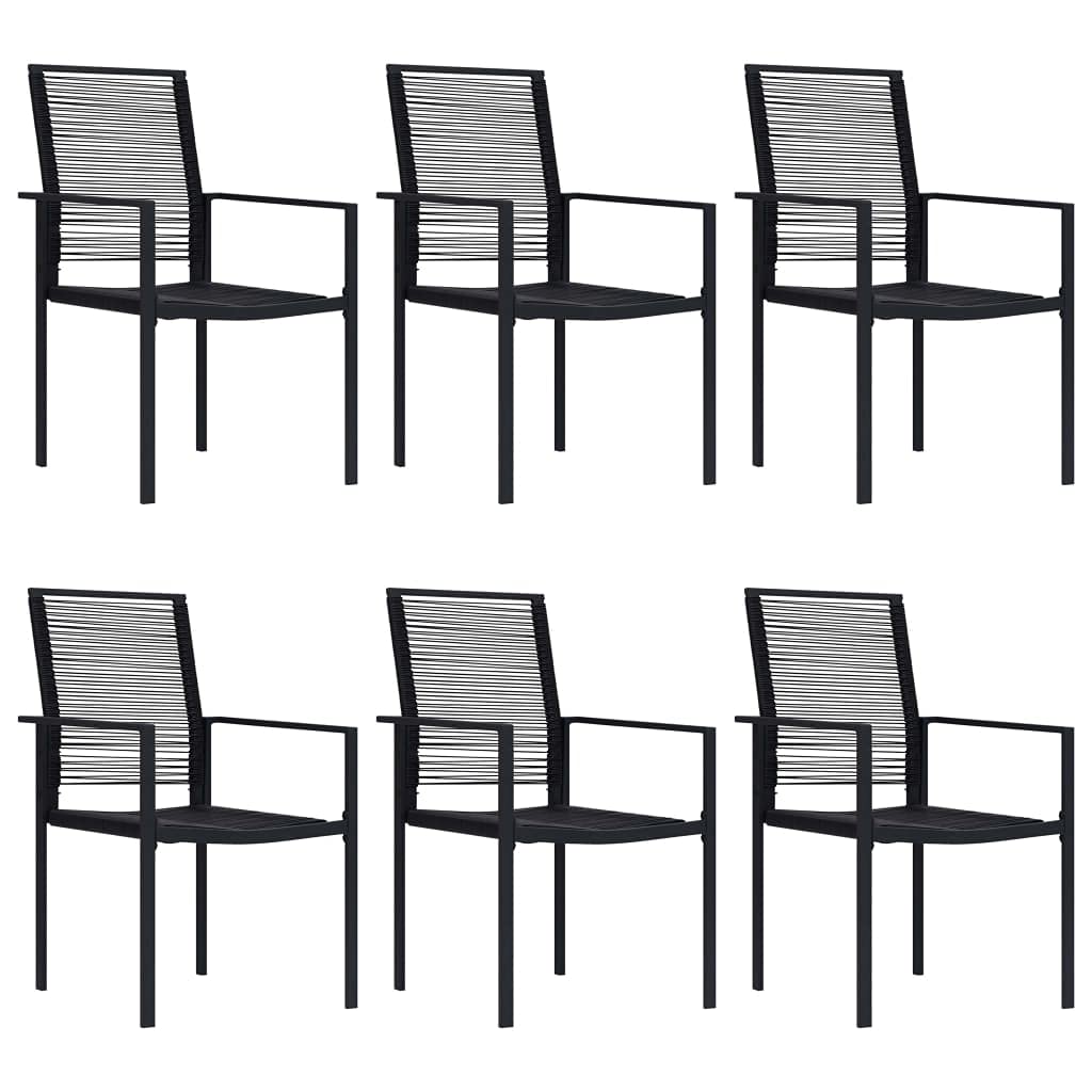 vidaXL Patio Dining Set 7 Piece Outdoor Garden Terrace Yard Patio Table and Chair with Backrest Seating Seat Sitting Chair Dining Set Furniture