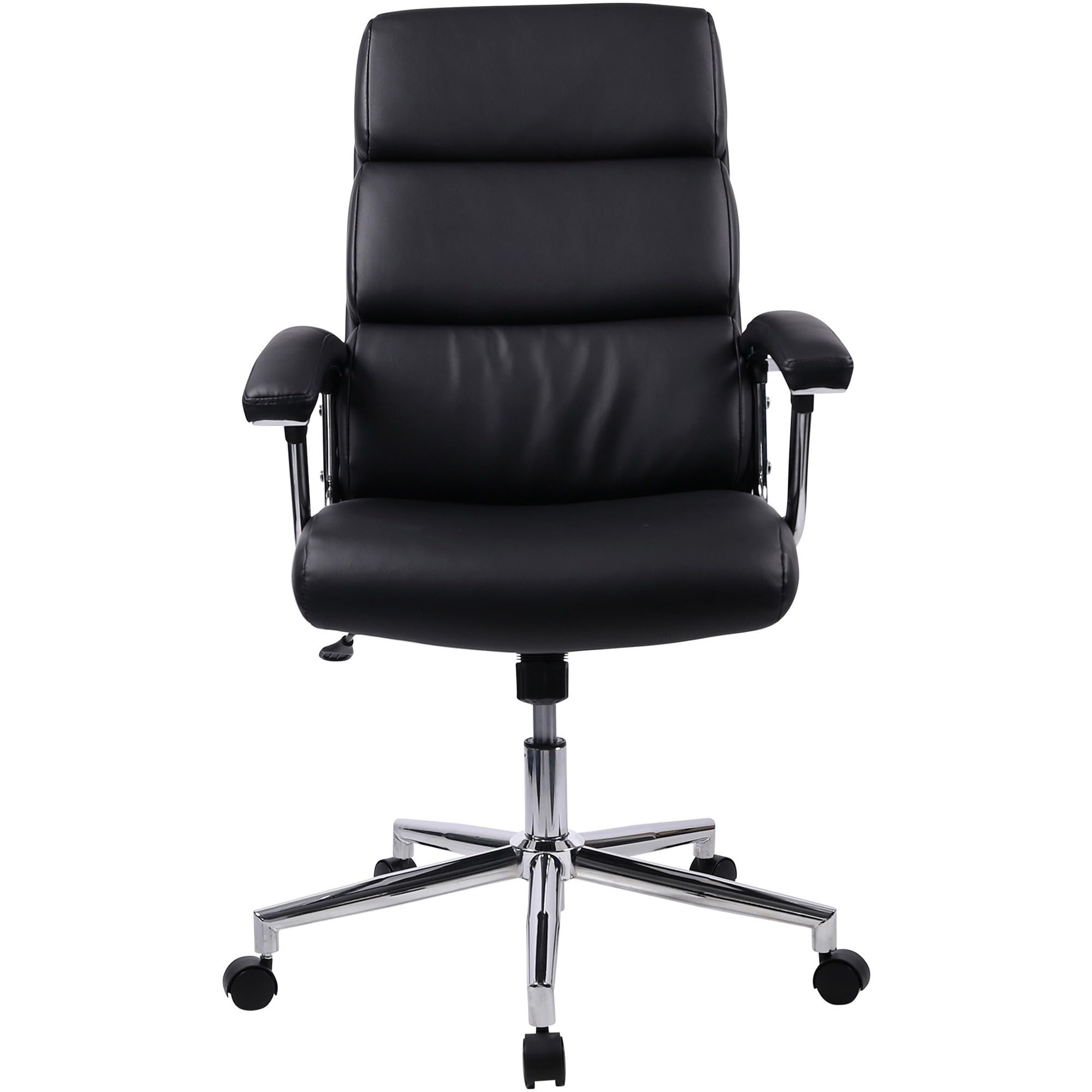Lorell Leather High-Back Black Executive Chair