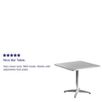 Flash Furniture Mellie 31.5'' Square Aluminum Indoor-Outdoor Table With Base