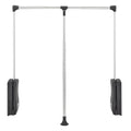 Rev-A-Shelf 26-35 Pull Down Adjustable Side Mounted Closet Rod for Kitchen/Bathroom Cabinets w/Telescoping Handle & Hardware, Ch