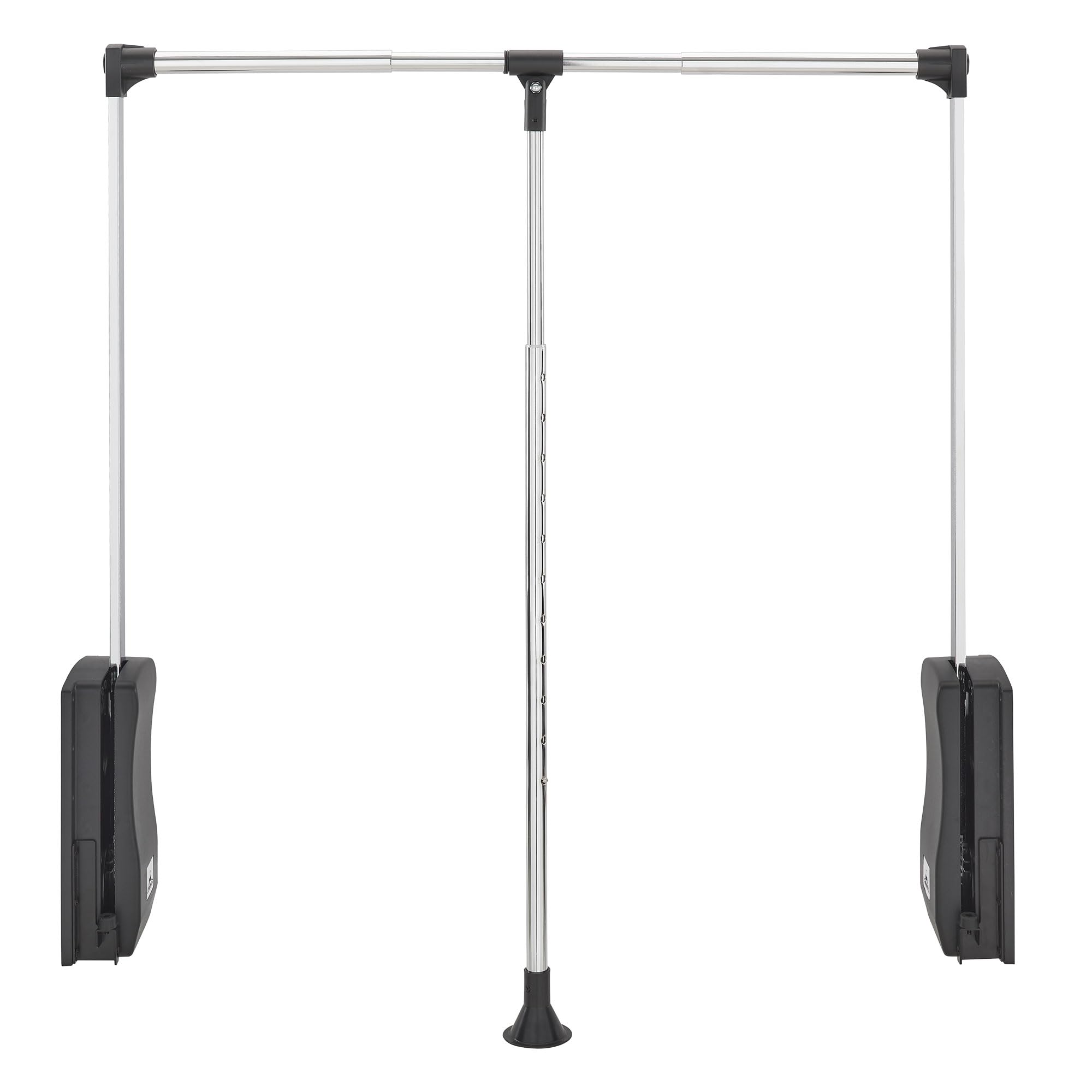 Rev-A-Shelf 26-35 Pull Down Adjustable Side Mounted Closet Rod for Kitchen/Bathroom Cabinets w/Telescoping Handle & Hardware, Ch