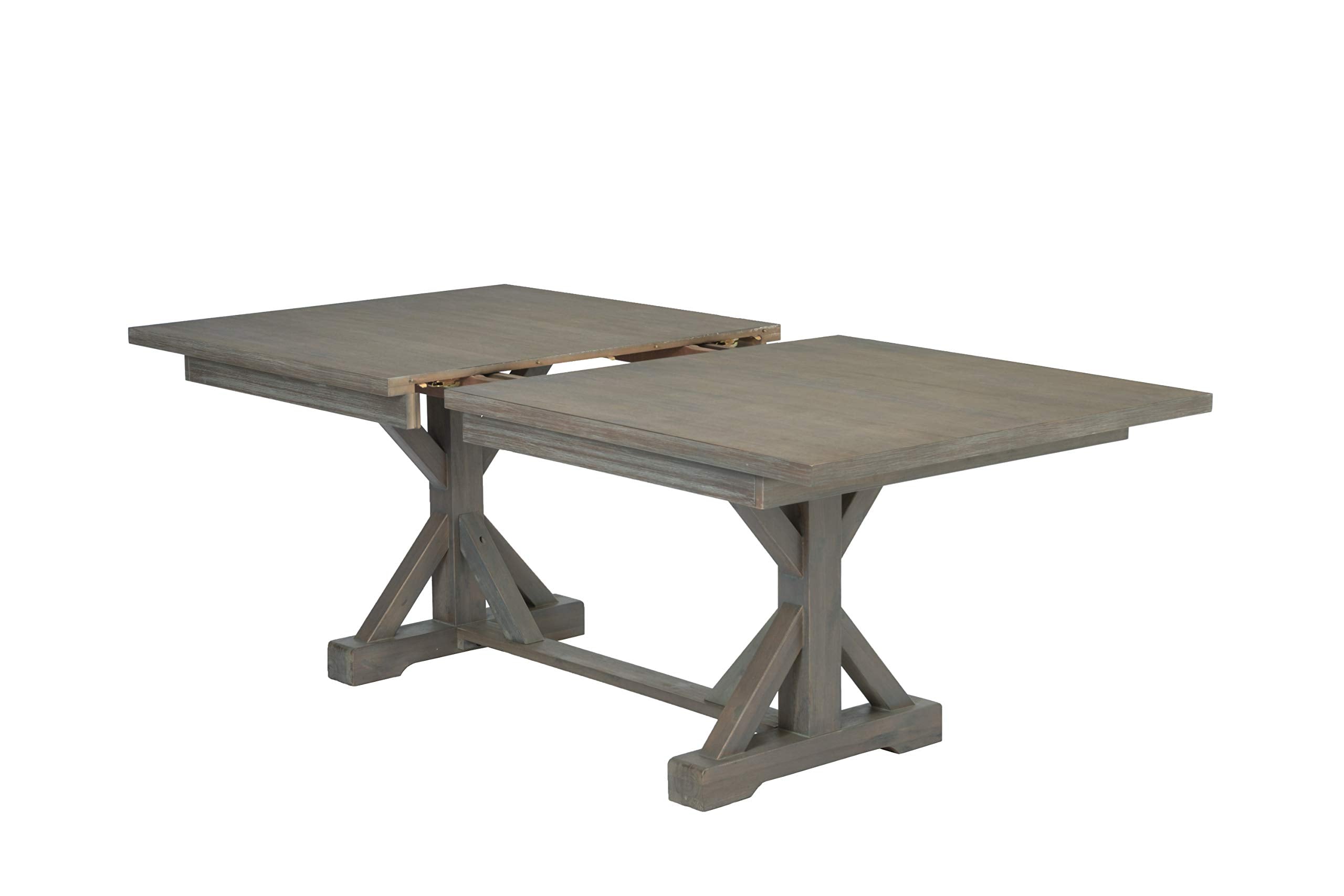 Best Quality Furniture 9Pc Dining Set (1 Table + 8 Chairs), Rustic Gray