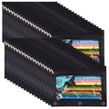 Yoeejob 36 Pack 3 Ring Binder Pencil Pouch With Clear Window, Clear Zipper Pencil Case Bulk Suitable For School And Office(Black