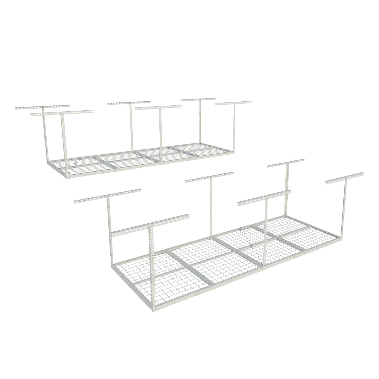 FLEXIMOUNTS 3x8 Overhead Garage Storage Rack,Adjustable Garage Storage Organization System,Heavy Duty Metal Garage Ceiling Stora