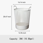 Like-It Scandinavia Style Big Round Basket, W16.14 X D14.96 X H20.47, White