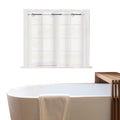 YISURE Plastic Frosted PEVA Bathroom Window Curtain, No Hook Needed Narrow Short Peva Privacy Shower Curtain for Shower Room, Wi