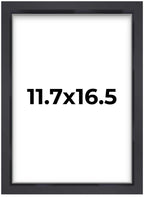 11.7x16.5 Shadow Box Frame Contemporary Black | 1'' Depth of Usable Space| Interior Size 11.7x16.5 or 16.5x11.7 Inches| UV Resis