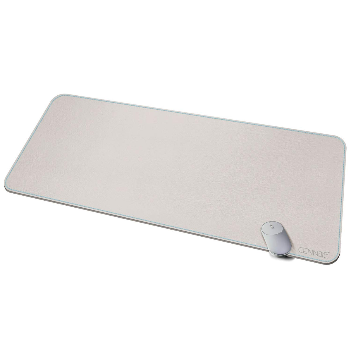 Cennbie 47.2' X 19.6' Leather Desk Mat, Desk Mats On Top Of Desks,Perfect Desk Mate For Office And Home(Cream)
