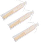 Sl Crafts 50Pcs Paper Hand Fan With Organza Bags Bamboo Handheld Folding Fan Decorative Paper Fan Wedding Party Favors (Cream)