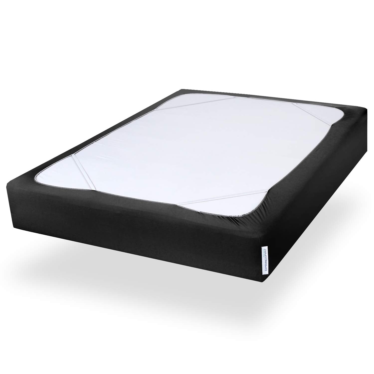 Box Spring Cover Twin Size, Alternates For Bed Skirt, Smooth And Elastic Woven Fabric Wrap Around 4 Sides Of The Box Spring, Wri