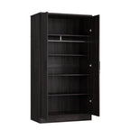 Woodpeckers Furniture And Mattress 2 Doors Wardrobe with Shelves (Tobacco)