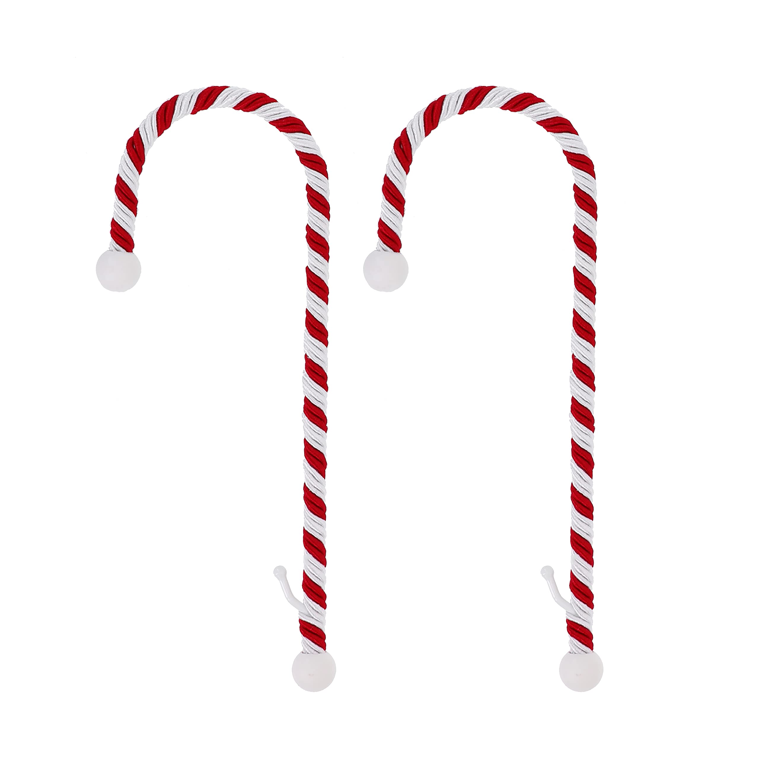 Haute Decor Candy Cane Stocking Holder (Classic 2-Pack) - Hang Your Christmas Stockings in Style - Lightweight Yet Holds Up to 1