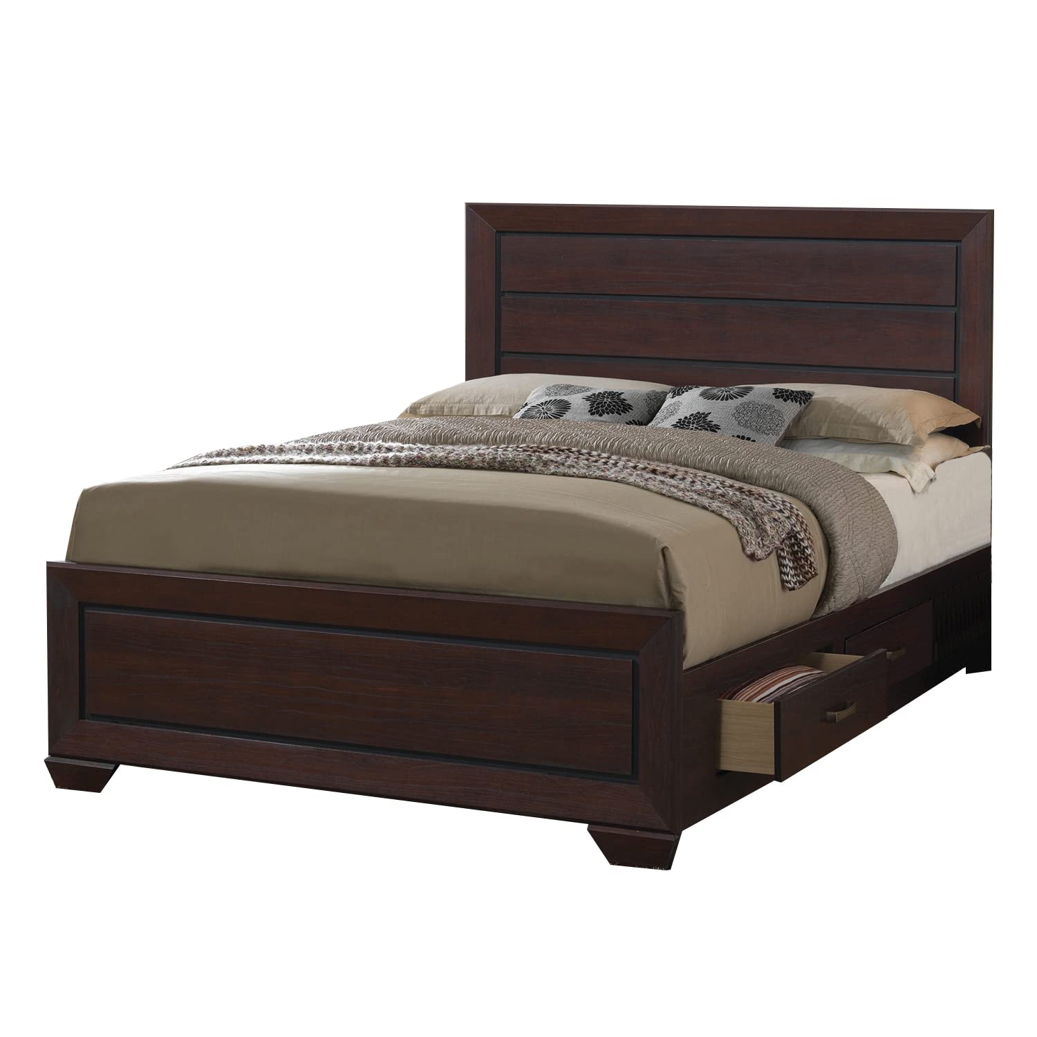 Coaster Home Furnishings Platform Bed, Dark Cocoa, King