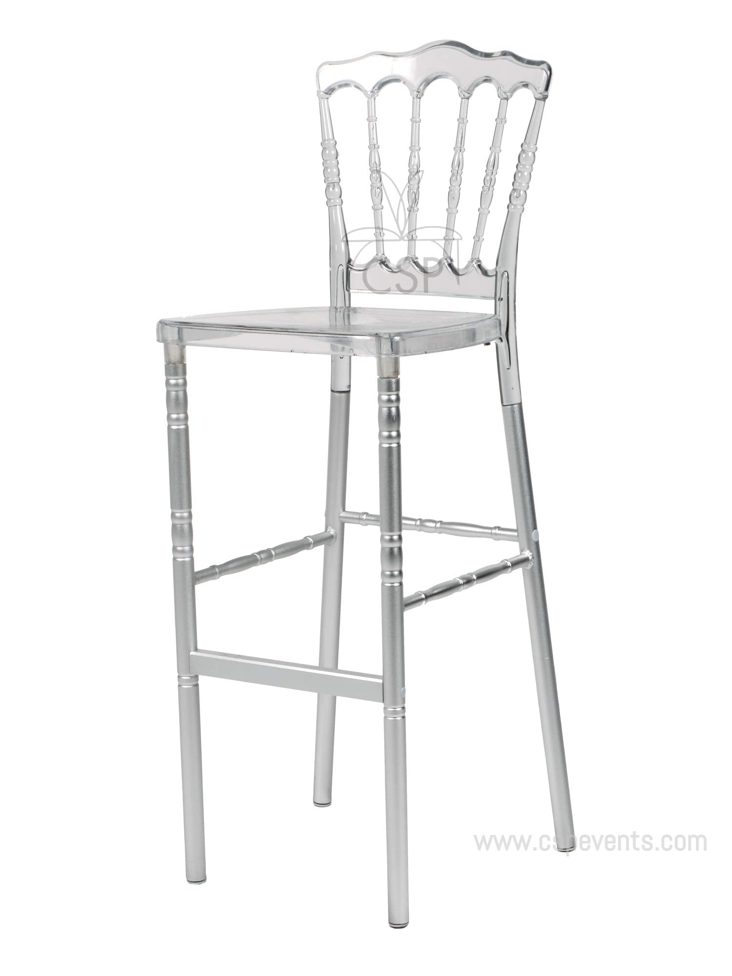 Commercial Seating Products Napleon Clear Barstool Chairs
