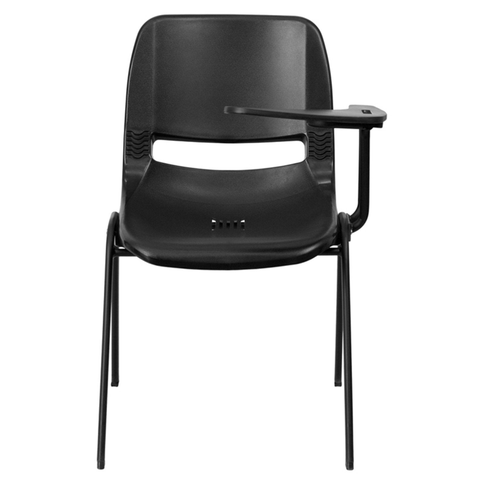 Flash Furniture Blue Ergonomic Shell Chair with Left Handed Flip-Up Tablet Arm