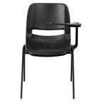 Flash Furniture Blue Ergonomic Shell Chair with Left Handed Flip-Up Tablet Arm