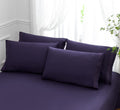 Aormenzy Microfiber Pillow Cases - King Size Set Of 4-1800 Thread Count Ultra Soft Purple Pillowcases - Wrinkle Resistant Pillow