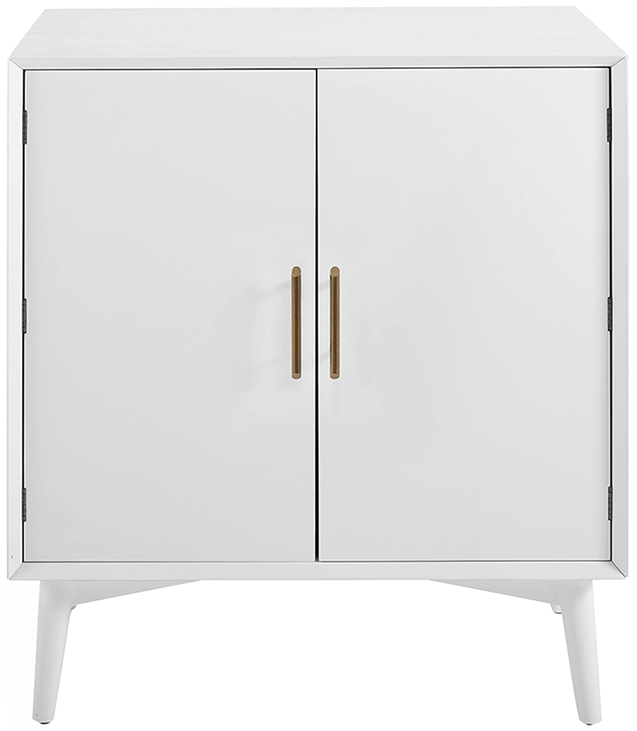 Crosley Furniture Landon Bar Cabinet With Storage Shelves And Wine Rack, White