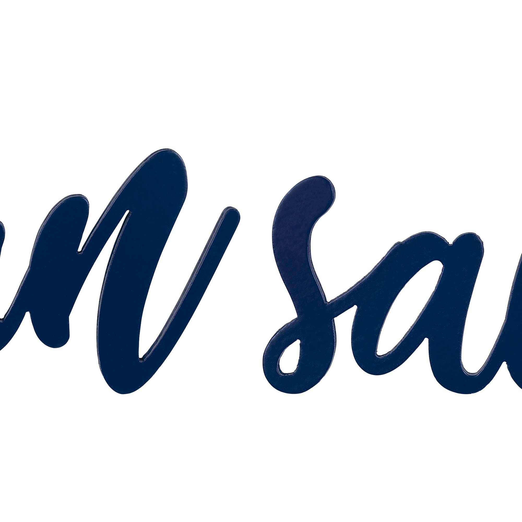 HomeRoots 100% Metal Blue Wooden Sun Salt Sea Wall Décor