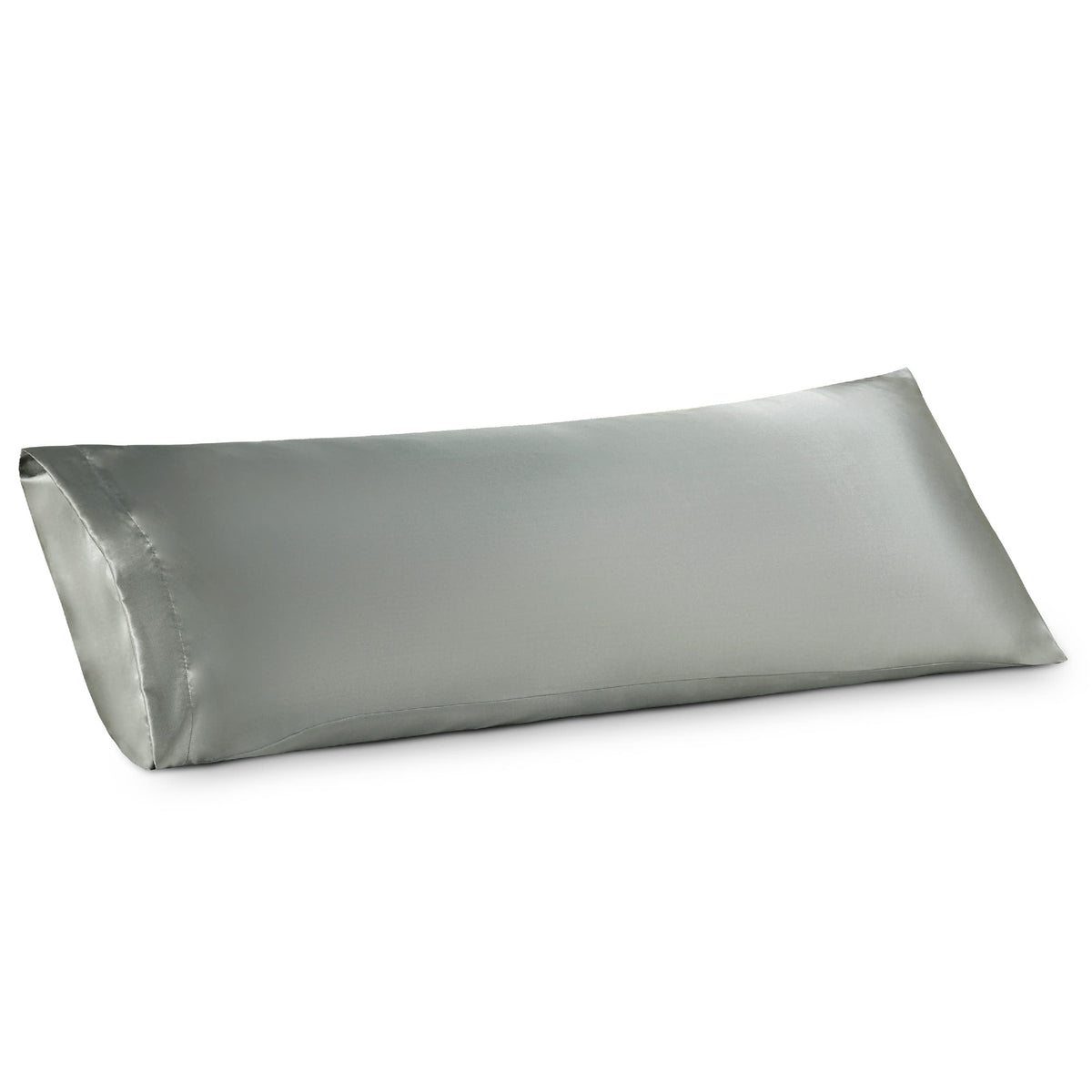 Bedsure Satin Body Pillow Cover 20X54 Inches - Grey Body Pillowcase For Hair And Skin, Cooling And Silky Long Body Pillow Case C