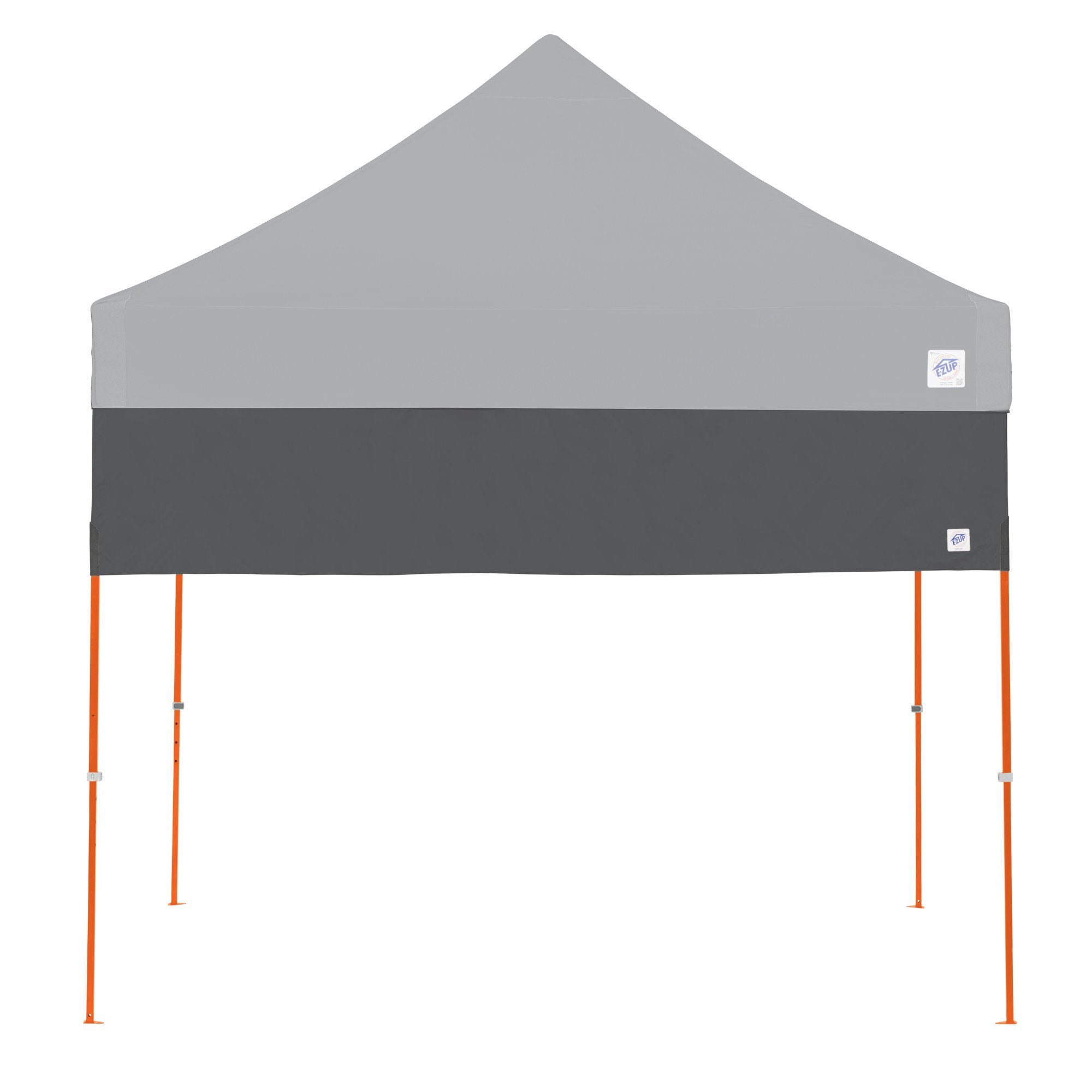 E-Z Up Recreational Half Wall, Fits Straight Leg 10' X 10' Canopy, Truss Clips And Storage Bag, Steel Gray