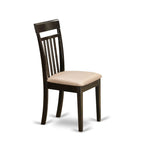 East West Furniture CAP6S-CAP-C 6 Piece Kitchen Table Set Contains a Rectangle Dining Table and 4 Linen Fabric Dining Room Chairs with a Bench, 36x60 Inch, Cappuccino