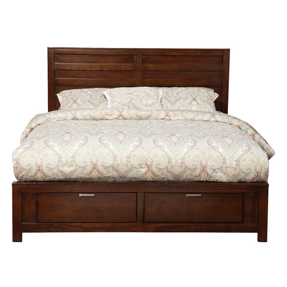 Alpine Furniture Panel Bed, Super King, Cappuccino